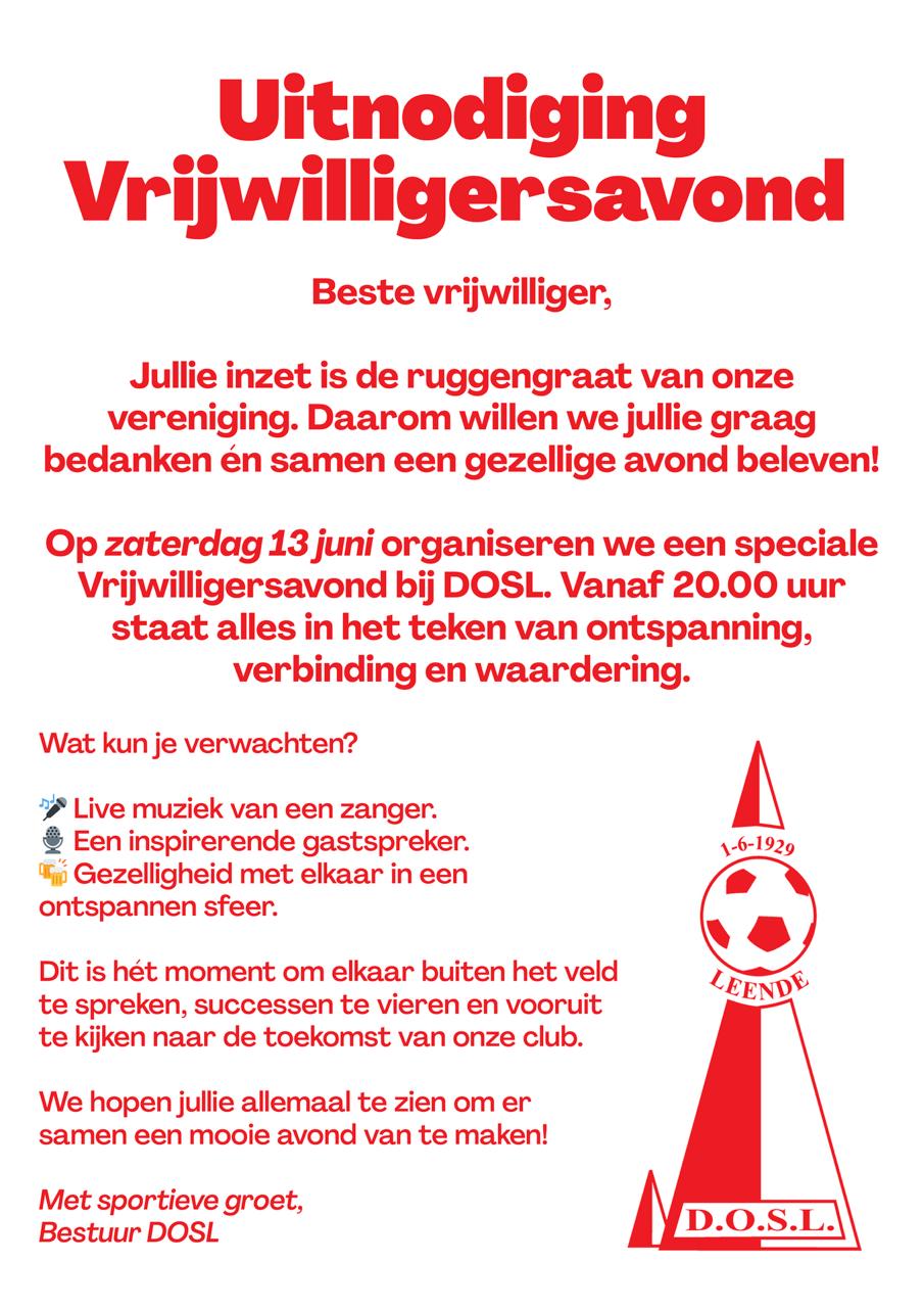 Vrijwilligersavond 13 juni